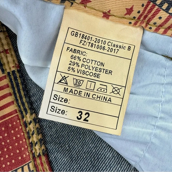 Cool Patchwork Streetwear Mens Jeans Size 32 - Picture 7 of 11